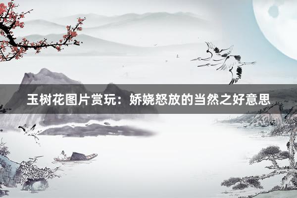 玉树花图片赏玩：娇娆怒放的当然之好意思