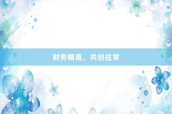 财务精英，共创往常